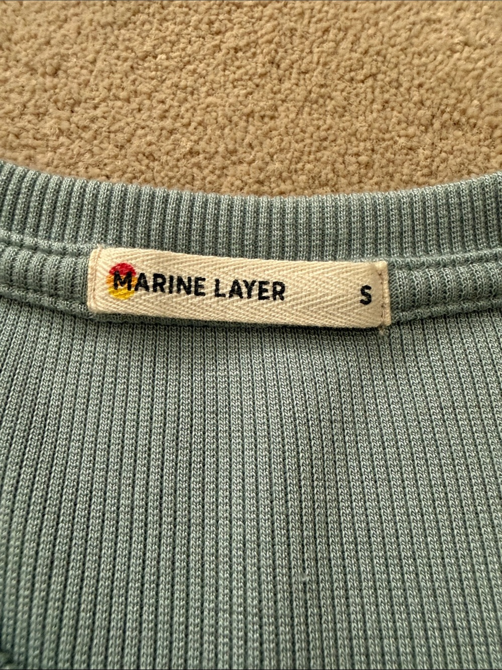 Marine Layer - Lexi Rib Puff Sleeve Ribbed Top - Small - Picture 4 of 5